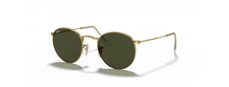 Ray-Ban RB3447 001 Round Metal - Doré...