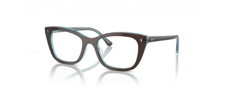 Ray-Ban RX5433 8366 - Marron sur bleu...